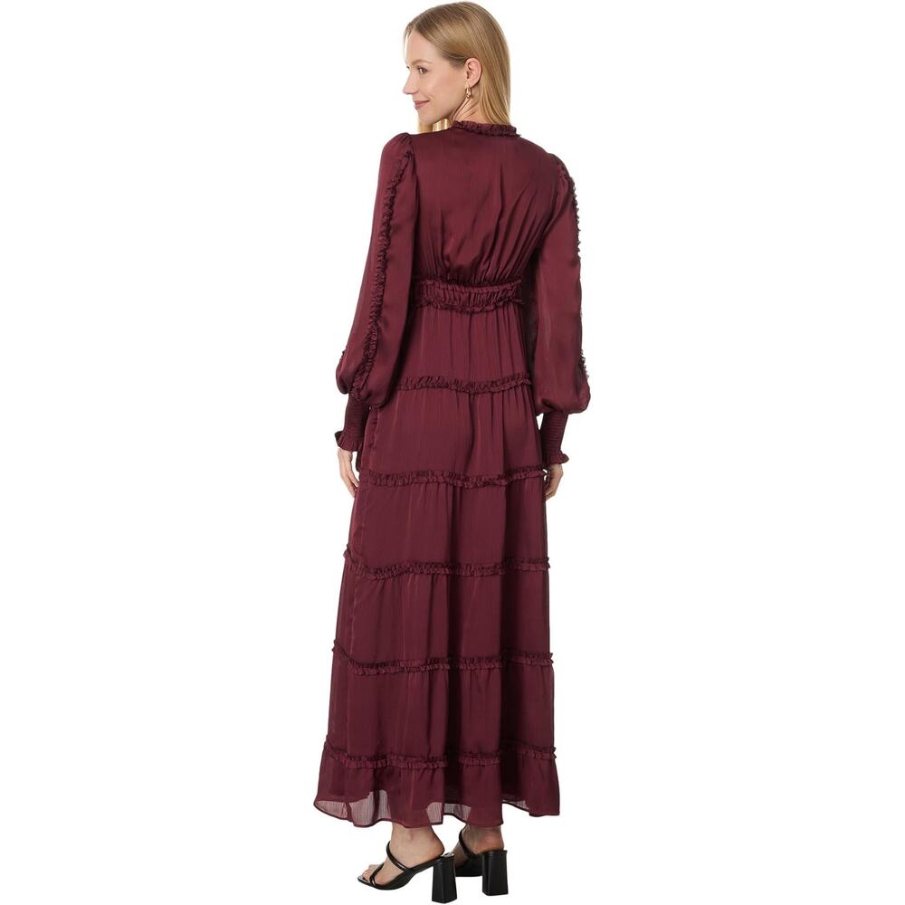 CeCe Burgundy Maxi Dress - Picture 2 of 10